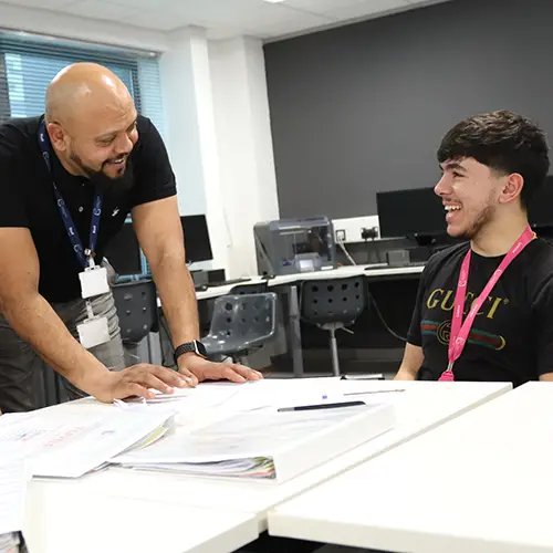 Electrical tutor and student