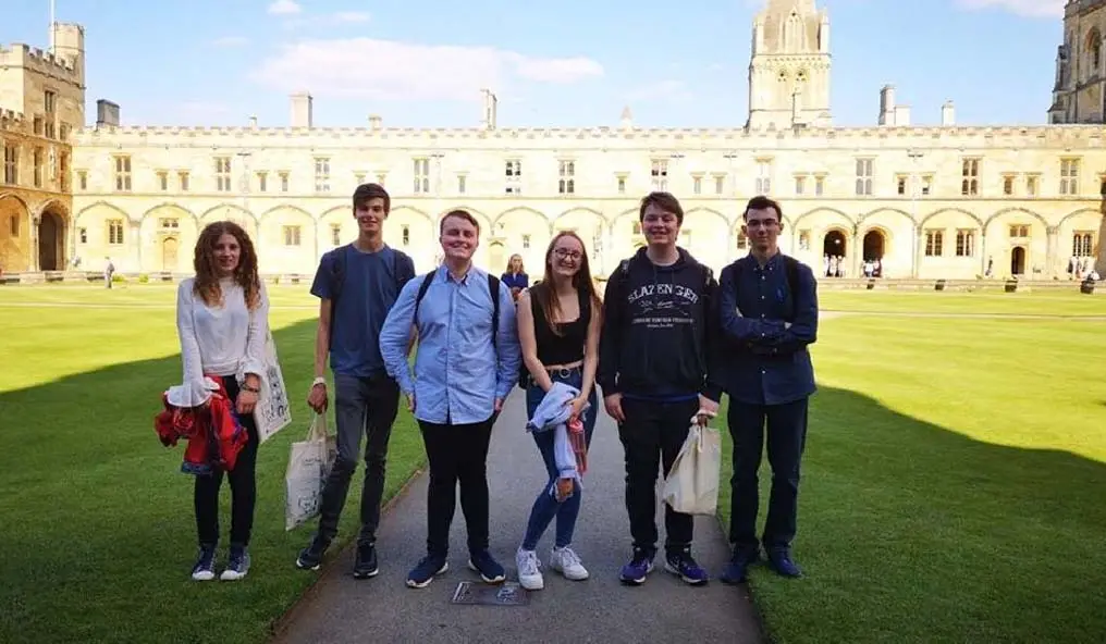 A group of students stood for a photo