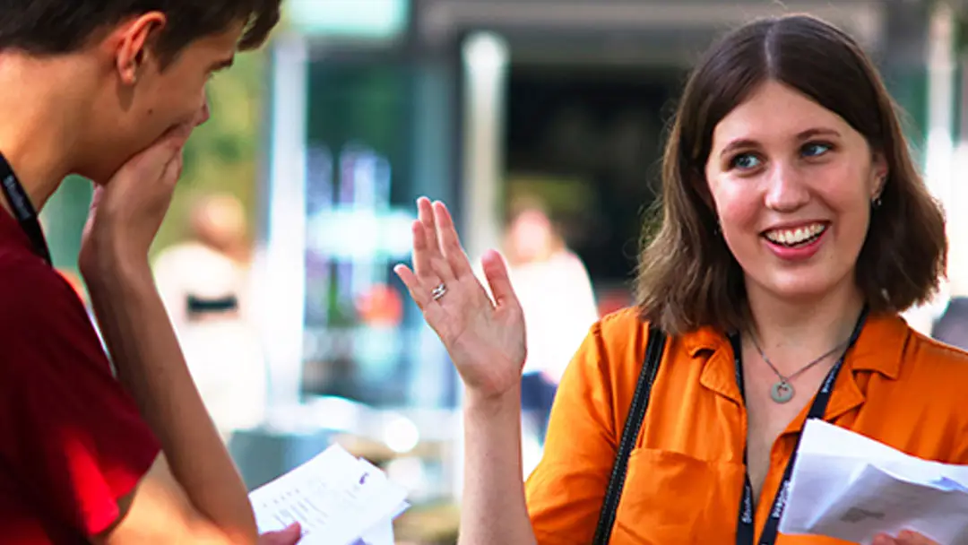 The robotic arm stand showcasing the engineering department