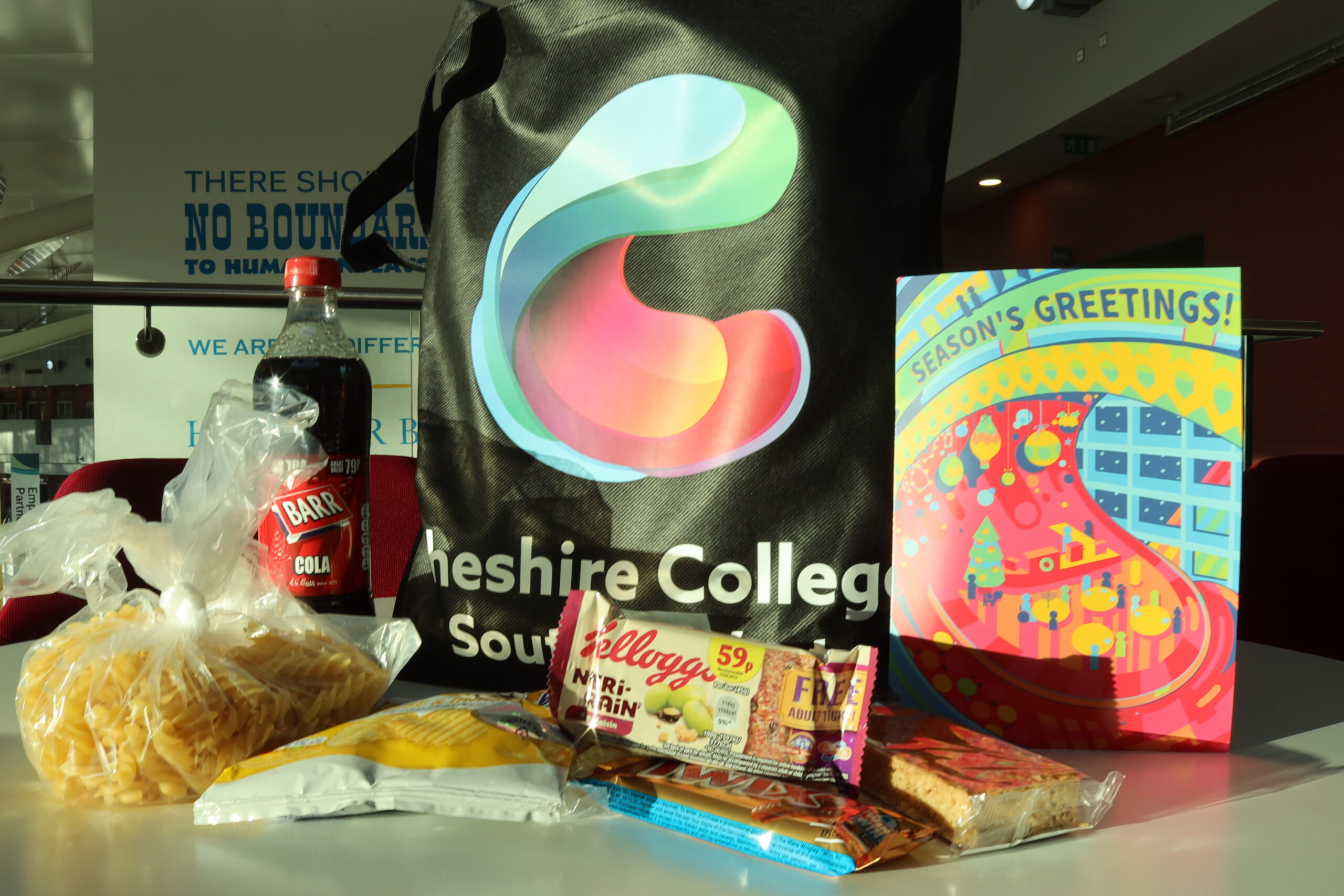 Cheshire College Provides over 400 students with Food Hampers over